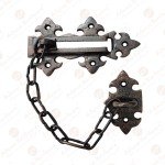 Adonai Hardware Heavy Duty Antique Cast Iron Security Door Keyless Chain (131mm x 1 Pack, Oil Rubbed Bronze) for Vintage Front Doors, Gates, Fences, Home, Locking, Safety Guard, Anti-Theft