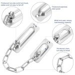 Door Chain, Door Chain Lock, Door Security Latch, Door Lock Chain, Curtain Chain, Front Door, Safety Chain Door, Chain Lock Home Door, Security Lock (Silver)