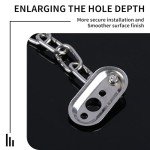 QUETTO 1 Pcs Door Security Chain Lock Limiter Chrome Plated Slide Restrictor Upvc Main Sliding Lock with Complete Fittings for Hotel Home Living Motel