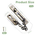 Door Chain, Door Security Chain, Stainless Steel Door Safety Lock, Front Door, Door Security Chain, Silver Door Locks, Door Lock with Screws for Home Door, Interior Doors