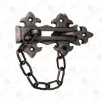 Adonai Hardware Heavy Duty Antique Cast Iron Security Door Keyless Chain (131mm x 1 Pack, Oil Rubbed Bronze) for Vintage Front Doors, Gates, Fences, Home, Locking, Safety Guard, Anti-Theft