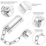 Door Chain, Door Security Chain, Door Chain, Safety Lock, Thickened Security Chain for Doors, Stainless Steel, Door Chain with Screws for Hotel Home Security - Easy to Install