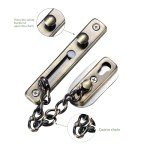 Door Chain, Door Security Chain, Stainless Steel Door Safety Lock, Front Door, Door Security Chain, Silver Door Locks, Door Lock with Screws for Home Door, Interior Doors