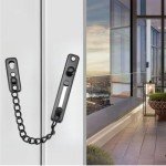 Yuchengxiang Safety Door Chain Stainless Steel Door Chain Lock Heavy Duty Anti Theft Security Internal Door Limiter for Home Apartment Hotel Bedroom, Silver