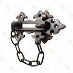 Adonai Hardware Heavy Duty Antique Cast Iron Security Door Keyless Chain (131mm x 1 Pack, Oil Rubbed Bronze) for Vintage Front Doors, Gates, Fences, Home, Locking, Safety Guard, Anti-Theft