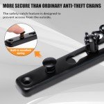 Bofanze 2 x Door Chain Lock Home Security Door Chain Security Chain for Door Chain Anti-Theft Door Chain Stainless Steel with 8 Screws and 1 Screwdriver, for Doors and Windows (Black)
