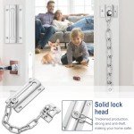 Door Chain, Door Security Chain, Door Chain, Safety Lock, Thickened Security Chain for Doors, Stainless Steel, Door Chain with Screws for Hotel Home Security - Easy to Install