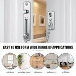 Bofanze 2 Pieces Security Door Chain Lock Door Chain Latch Door Chain Door Chain Front Door Window Door Chain with 8 Screws and 1 Screwdriver (Silver)