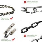Door Chain, Door Security Chain, Stainless Steel Door Safety Lock, Front Door, Door Security Chain, Silver Door Locks, Door Lock with Screws for Home Door, Interior Doors