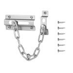 Internal Door Chain Lock - Durable Door Reinforcement Chain for Enhanced Home Security - Easy to Install with Complete Installation Kit