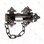 Adonai Hardware Heavy Duty Antique Cast Iron Security Door Keyless Chain (131mm x 1 Pack, Oil Rubbed Bronze) for Vintage Front Doors, Gates, Fences, Home, Locking, Safety Guard, Anti-Theft