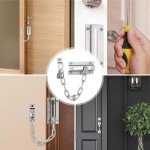 2 Pcs Door Chain, Door Lock, Door Chains for Front Door, Internal Door Lock, Door Chain Lock for Child Proof Latch Lock, Additional Privacy and Security for Home(Silver)