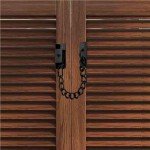 Black Door Chain Stainless Steel Door Chain Lock with Key limiting Window Anti-Theft Suitable for Hotel Office Bedroom Door Window Lock Door Latches Bolts