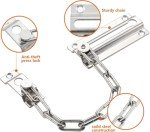 Stainless Steel Door Chain - 1 pack Chain Lock for Door,Security Door Lock Safety Chain,Safety Chain Lock for Front Door,for Home Apartment Hotel Bedroom, Silver(with 6 Screws)