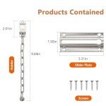 Stainless Steel Door Chain - 1 pack Chain Lock for Door,Security Door Lock Safety Chain,Safety Chain Lock for Front Door,for Home Apartment Hotel Bedroom, Silver(with 6 Screws)