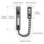 Yuchengxiang Safety Door Chain Stainless Steel Door Chain Lock Heavy Duty Anti Theft Security Internal Door Limiter for Home Apartment Hotel Bedroom, Silver