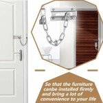 Internal Door Chain Lock - Durable Door Reinforcement Chain for Enhanced Home Security - Easy to Install with Complete Installation Kit
