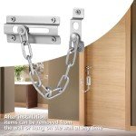Internal Door Chain Lock - Durable Door Reinforcement Chain for Enhanced Home Security - Easy to Install with Complete Installation Kit