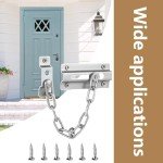 Internal Door Chain Lock - Durable Door Reinforcement Chain for Enhanced Home Security - Easy to Install with Complete Installation Kit