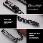 Door Chain, Security Door Chain, 304 Stainless Steel Door Chain, Safe and Reliable Door Chain, Door Chain with Screws, for Doors and Windows for Indoor Hotel Home (Black)