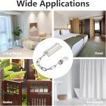 Stainless Steel Door Chain - 1 pack Chain Lock for Door,Security Door Lock Safety Chain,Safety Chain Lock for Front Door,for Home Apartment Hotel Bedroom, Silver(with 6 Screws)