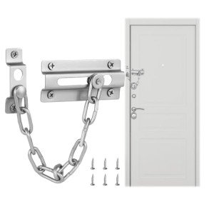 Door Chain, Door Chains for Front Door, Front Door Lock, Door Lock Main Sliding Lock for Hotel Home Living Motel Apartment Bedroom Closet Bathroom Travel Safetyl Door Safety Chain