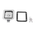 Pissente Door Latch, Stainless Steel Flush Mount Paddle Handle Single Point Latch Travel Trailer Lock Trailer RV Travel Lock for Toolbox Cabinet Electric Box