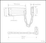QCAA Chain Locks for Inside and Extra Front Door Lock, Chain Door Guard, Steel, Classic Bronze, Made in Taiwan, 1 Pack