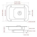 Pissente Door Latch, Stainless Steel Flush Mount Paddle Handle Single Point Latch Travel Trailer Lock Trailer RV Travel Lock for Toolbox Cabinet Electric Box