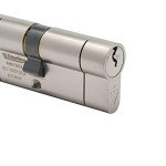 Police Approved Euro Door Cylinder Lock, Satin Nickel