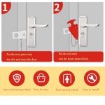 1 Pcs Portable Door Lock,Hotel Door Lock Travel Safety,Travel Door Security Lock,Hotel Door Lock,Travel Door Lock for Home, Hotel, Apartment, School, Security Personal Protection Locks(Red)