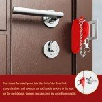 1 Pcs Portable Door Lock,Hotel Door Lock Travel Safety,Travel Door Security Lock,Hotel Door Lock,Travel Door Lock for Home, Hotel, Apartment, School, Security Personal Protection Locks(Red)