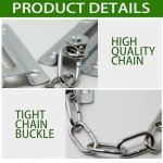 3 PCS Door Security Chain Front Door Lock Door Chain Lock Chain Lock for Door Anti Theft Home Safe Nickel Plated Door Locks with Screws Door Chain Internal Door Lock Door Chains for Front Door