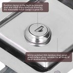 Pissente Door Latch, Stainless Steel Flush Mount Paddle Handle Single Point Latch Travel Trailer Lock Trailer RV Travel Lock for Toolbox Cabinet Electric Box
