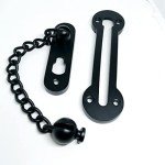 V-CORME Door Chain Lock, 3mm Extra-Thick Ss304 Stainless Steel Solid Door Security Chain Guard, Heavy Duty Door Chain for Inside Door (Black)