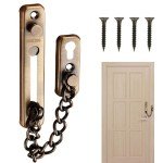 Anti-Theft Chain 304 Stainless Steel Door Chain with Screw Door Chain Lock for Home Hotel Interior Doors and Windows (Bronze)