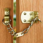 Door Chain Narrow Door Chain Polished Brass | 45 x 4 x 38 mm Narrow Door Chain Lock | Door Chain for Front Door Brass for Wooden and UPVC Doors | Internal and External Front Door Brass Restrictor