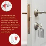 1 Pcs Portable Door Lock,Hotel Door Lock Travel Safety,Travel Door Security Lock,Hotel Door Lock,Travel Door Lock for Home, Hotel, Apartment, School, Security Personal Protection Locks(Red)