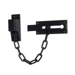 XFORT Matt Black Locking Door Chain, Front Door Security Chain with External Key Unlocking Mechanism.