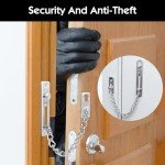 Bohoray 2 Pcs Stainless Steel Internal Door Chain, Security Door Chains for Front Door, Anti Theft Door Chain Lock with Screwdriver for Hotel, Home, Front Door, Apartment, Bedroom (Silver)