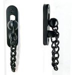 V-CORME Door Chain Lock, 3mm Extra-Thick Ss304 Stainless Steel Solid Door Security Chain Guard, Heavy Duty Door Chain for Inside Door (Black)