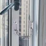Door Security Chain Stainless Steel with Screwdriver, 185mm Door Latches Anti-Theft Internal Front Door for Internal Door, Door Safety Chainfor Hotel Home Living Motel Apartment Bedroom