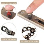 Anti-Theft Chain 304 Stainless Steel Door Chain with Screw Door Chain Lock for Home Hotel Interior Doors and Windows (Bronze)