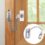 Door Security Chain Stainless Steel with Screwdriver, 185mm Door Latches Anti-Theft Internal Front Door for Internal Door, Door Safety Chainfor Hotel Home Living Motel Apartment Bedroom