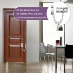 LIAMGUS Door Chain Internal Door Lock, nternal Door Restrictor, Door Guard Limiter Chrome Plated Slide, Door Safety Latch, for Hotel Home Living Motel Apartment Bedroom (Silver)