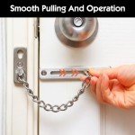 Bohoray 2 Pcs Stainless Steel Internal Door Chain, Security Door Chains for Front Door, Anti Theft Door Chain Lock with Screwdriver for Hotel, Home, Front Door, Apartment, Bedroom (Silver)