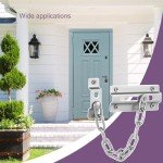 LIAMGUS Door Chain Internal Door Lock, nternal Door Restrictor, Door Guard Limiter Chrome Plated Slide, Door Safety Latch, for Hotel Home Living Motel Apartment Bedroom (Silver)