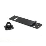 Tsnamay 8Pcs 4Inch Black Padlock Hasp,Door Slide Latch Lock Black Painted Iron Lock Black Iron with Screws for Home Yard Garden