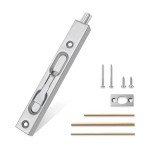 MOSECYOU Flush Bolt French Door Lock 6”, Bolt Latch for Double Doors, Flip Lever Mechanism, Door Top/Bottom Lock for Sliding/Patio/Storm Door(Satin Nickel, 6 in. - 1pack)