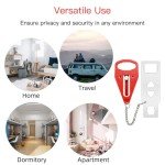 Travel Sleep EZ Door Jam(2-Pack),Portable Door Lock for Hotels, Homes, Apartments and Dorm Rooms, Extra Security & Privacy,Compact Design for Inward Opening Doors